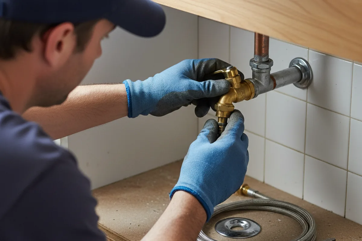 Shutoff valve and fitting work during Burst Pipe Repair in Hope